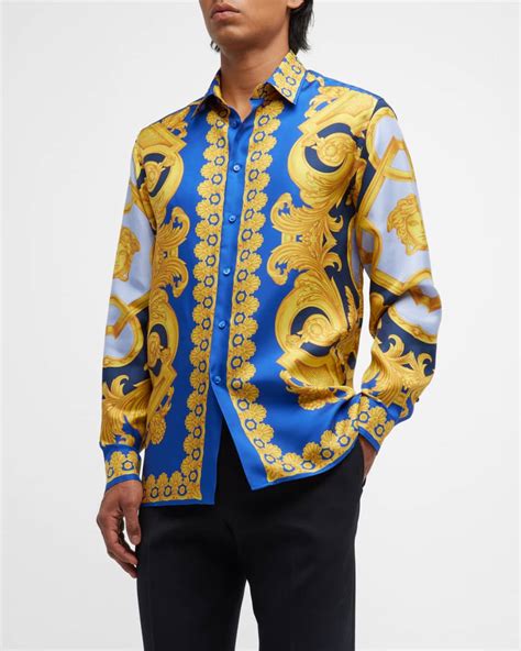 versace men baroque t-shirt|versace barocco silk shirt.